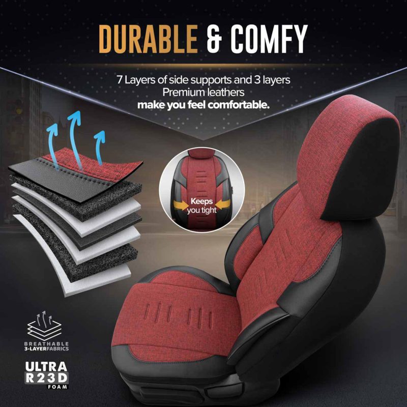 Sada autopoťahov OTOM THRONE 103 RED 3-ZIP – Obrázok 4