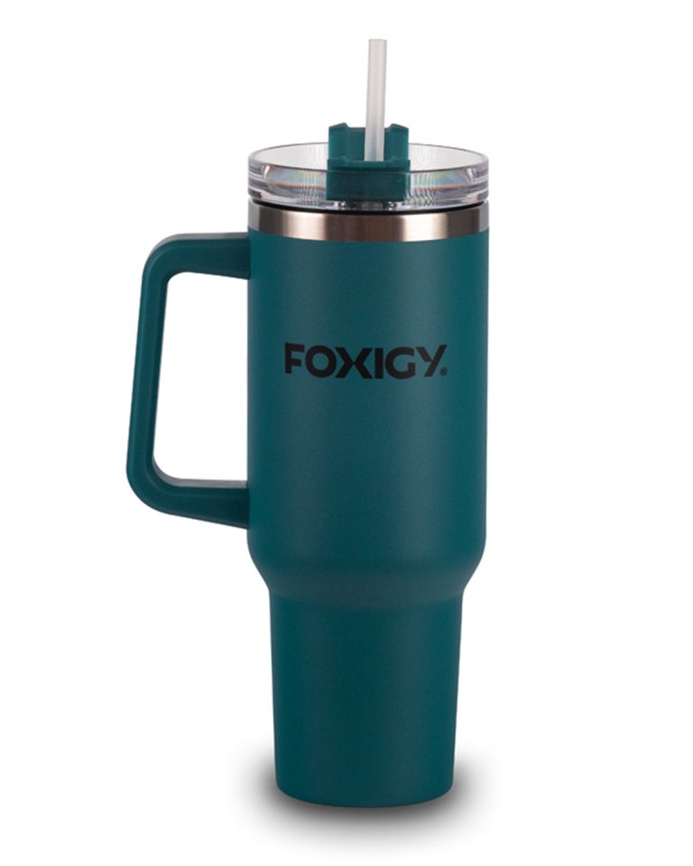 Termohrnček do auta so slamkou 1200 ml Navy Blue