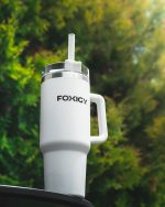 Termohrnček do auta so slamkou 1200 ml White – Obrázok 7