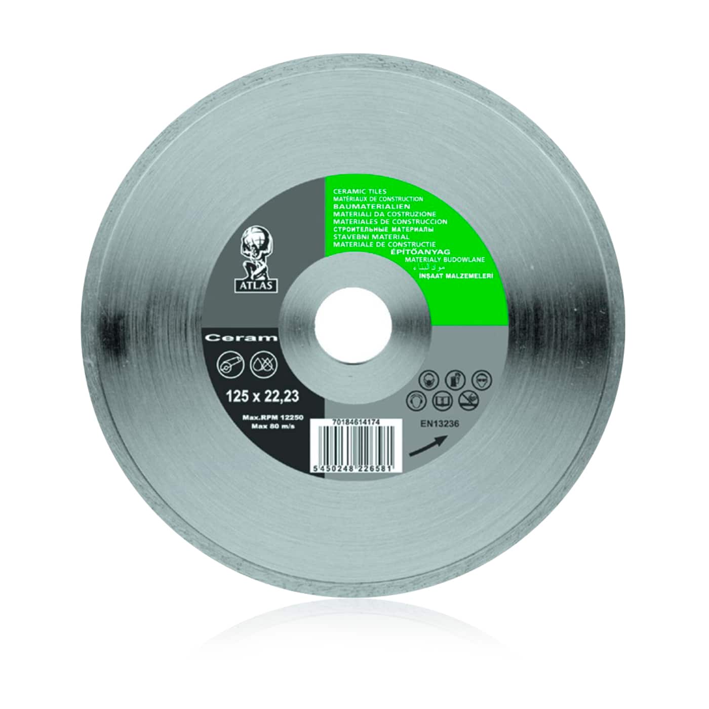Atlas 918 diamantový kotúč na rezanie keramických dlaždíc 125 x 1 Atlas 918 diamantový kotúč na rezanie keramických dlaždíc 125 x 1