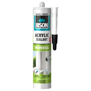 BISON ACRYLIC UNIVERSAL jednozložkový tmel ČIERNY 300 ml