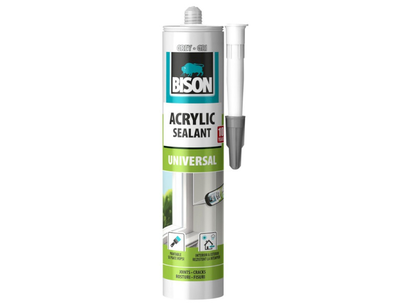 BISON ACRYLIC UNIVERSAL jednozložkový tmel ŠEDÝ 300 ml BISON ACRYLIC UNIVERSAL jednozložkový tmel ŠEDÝ 300 ml