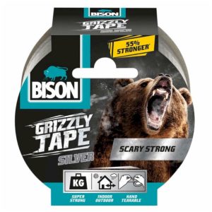 BISON GRIZZLY TAPE 10 m extrémne silná lepiaca páska strieborná