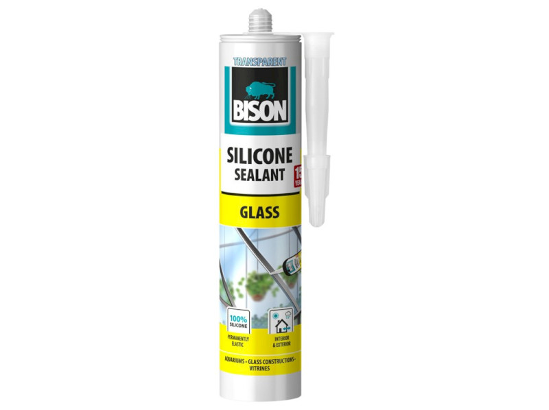 BISON SILICONE GLASS silikónový tmel na sklo TRANSPARENTNÝ 280 ml BISON SILICONE GLASS silikónový tmel na sklo TRANSPARENTNÝ 280 ml