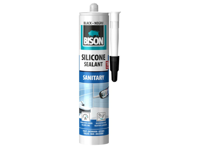 BISON SILICONE SANITARY sanitárny tmel ČIERNY 280 ml BISON SILICONE SANITARY sanitárny tmel ČIERNY 280 ml