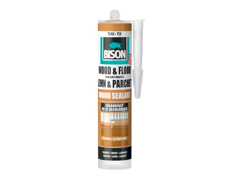 BISON WOOD SEALANT TEAK parketový tmel 300 ml BISON WOOD SEALANT TEAK parketový tmel 300 ml