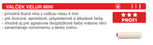 ELIT-SK Valček VELUR mini