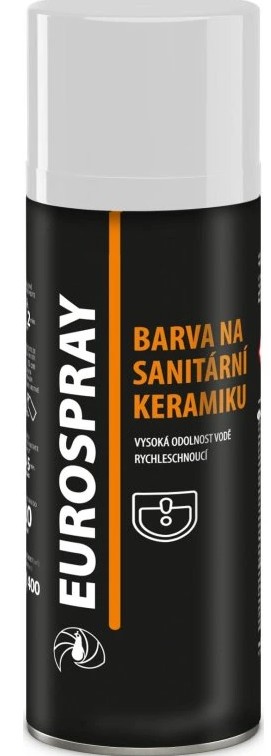 Eurospray AC735 farba na sanitárnu keramiku biela lesklá 400ml