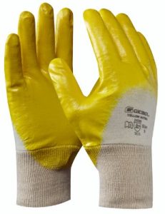 Gebol Pracovné rukavice pre montážne práce YELLOW NITRIL č.9