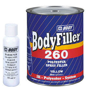 HB BODY 260 filler - striekací tmel béžový 15L