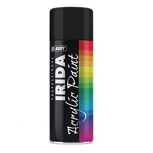 HB BODY IRIDA TEXTURE - textúrovaná farba aj na plasty v spreji čierna 400ml