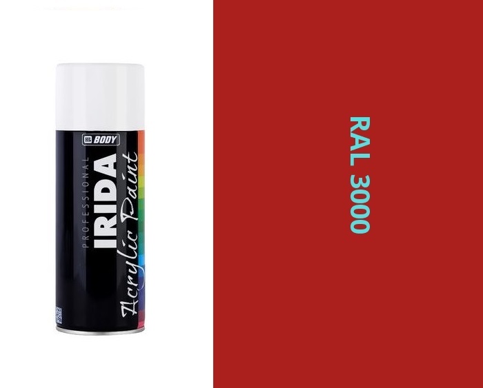 HB BODY irida RAL 3000 ohnivo červená FARBA V SPREJI 400ML