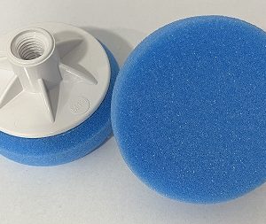 Leštiaci kotúč na závit M14 80mm x 25mm stredný modrý