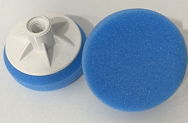 Leštiaci kotúč na závit M14 80mm x 25mm stredný modrý