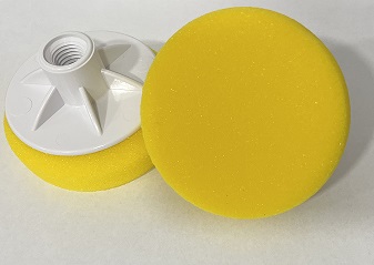 Leštiaci kotúč na závit M14 80mm x 25mm žltý jemný