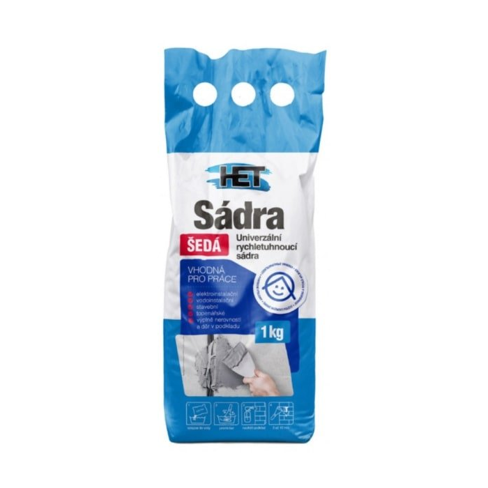 Sádra 1kg šedá