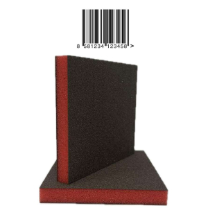 Smirdex 920 brúsne hubky 2x2 fine P100 s EAN kódom 2ks v balení - červený