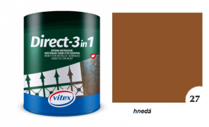 VITEX DIRECT -1 27 FARBA NA KOV 3 V 1 ZÁKLAD AJ VRCH hnedá RAL 8023 0
