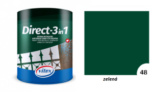 VITEX DIRECT -1 48 FARBA NA KOV 3 V 1 ZÁKLAD AJ VRCH zelená RAL 6005 0