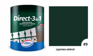 VITEX DIRECT -1 49 FARBA NA KOV 3 V 1 ZÁKLAD AJ VRCH tmavo zelená RAL 6012 0