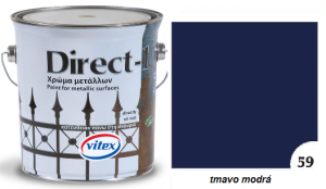 VITEX DIRECT -1 59 FARBA NA KOV 3 V 1 ZÁKLAD AJ VRCH tmavo modrá RAL 5013 0