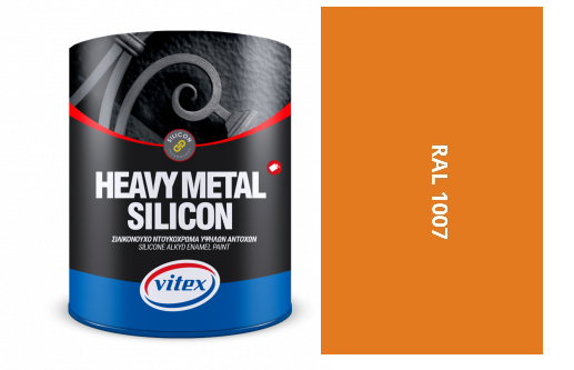 VITEX HEAVY METAL SILIKON - ALKYDOVÁ FARBA NA KOV SATÉN  RAL 1007 ŽLTO NARCISOVÁ 2