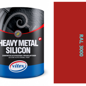 VITEX HEAVY METAL SILIKON - ALKYDOVÁ FARBA NA KOV SATÉN RAL 3000 OHNIVO ČERVENÁ 2