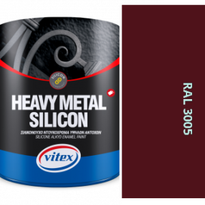 VITEX HEAVY METAL SILIKON - ALKYDOVÁ FARBA NA KOV SATÉN RAL 3005 vínovo červená 2
