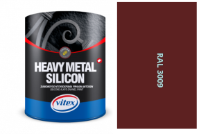 VITEX HEAVY METAL SILIKON - ALKYDOVÁ FARBA NA KOV SATÉN RAL 3009 OXODOVANÁ ČERVENÁ  2
