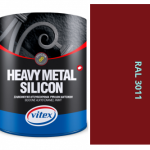 VITEX HEAVY METAL SILIKON - ALKYDOVÁ FARBA NA KOV SATÉN  RAL 3011 ČERVENOHNEDÁ 2