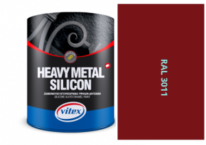 VITEX HEAVY METAL SILIKON - ALKYDOVÁ FARBA NA KOV SATÉN  RAL 3011 ČERVENOHNEDÁ 2