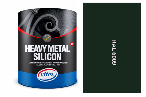 VITEX HEAVY METAL SILIKON - ALKYDOVÁ FARBA NA KOV SATÉN RAL 6009 JEDLOVO ZELENÁ 2