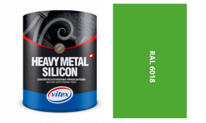 VITEX HEAVY METAL SILIKON - ALKYDOVÁ FARBA NA KOV SATÉN RAL 6018 ZELENOŽLTÁ 2