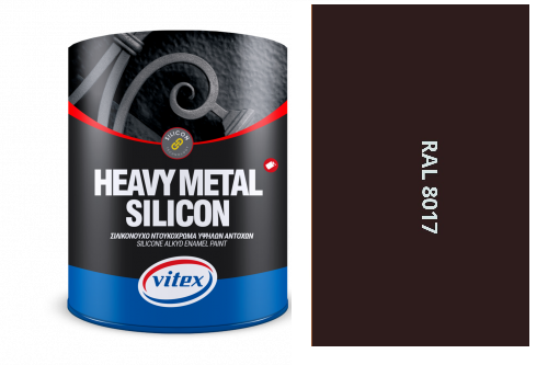 VITEX HEAVY METAL SILIKON - ALKYDOVÁ FARBA NA KOV SATÉN RAL 8017 čokoládovo hnedá 2
