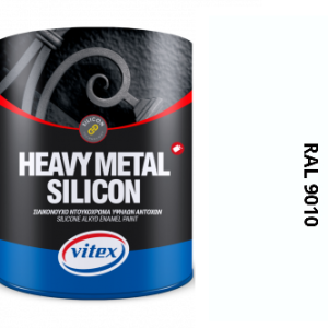 VITEX HEAVY METAL SILIKON - ALKYDOVÁ FARBA NA KOV SATÉN RAL 9010 BIELA 2