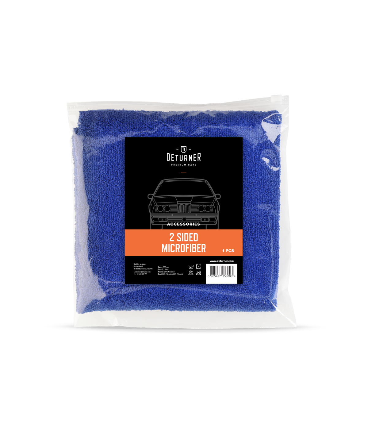 Deturner 2 Side Microfiber - 1 ks 380gsm mikrovláknová utierka (40 x 40cm) Deturner 2 Side Microfiber - 1 ks 380gsm mikrovláknová utierka (40 x 40cm)