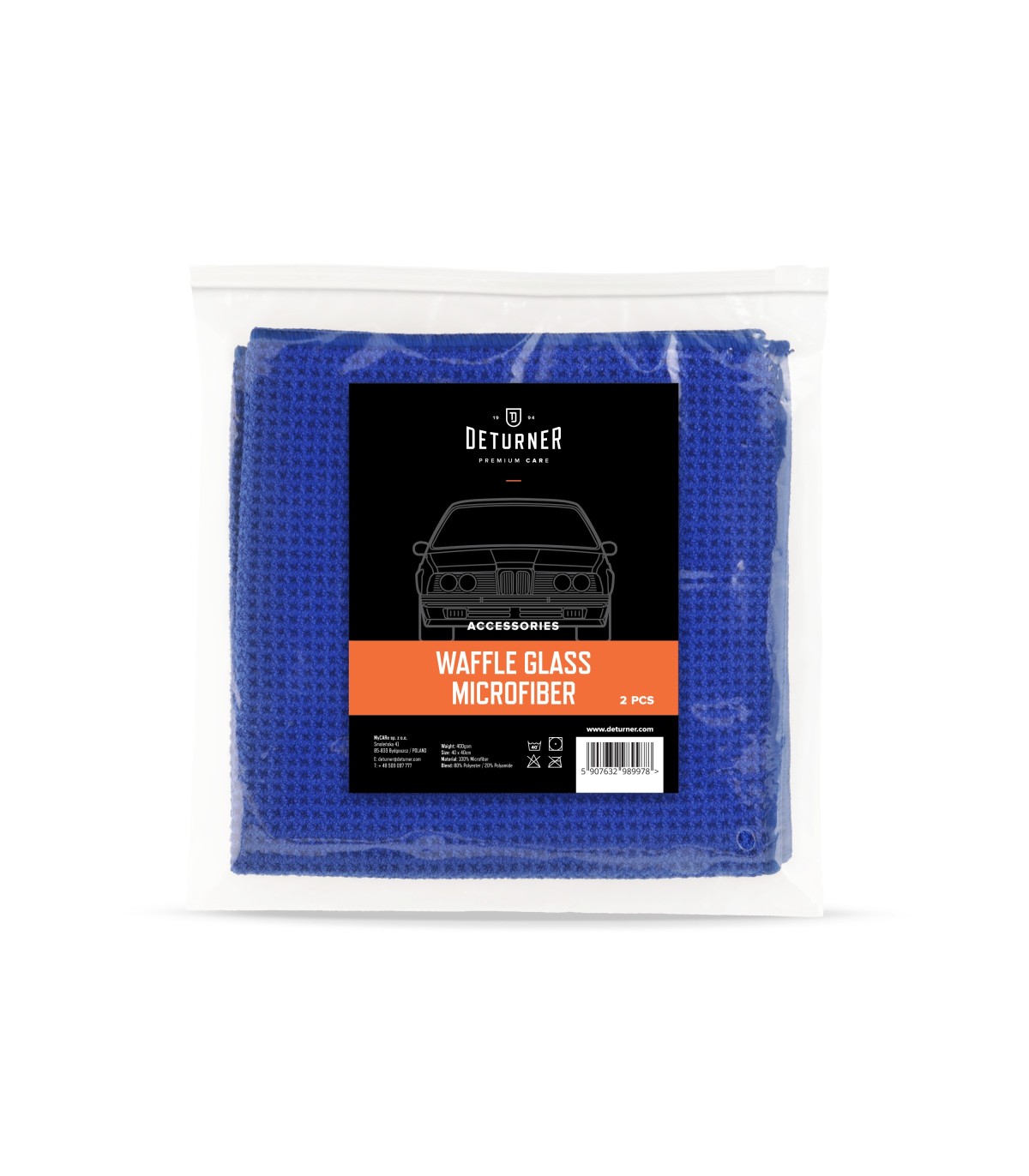 Deturner Waffle Glass Microfiber - 2 ks mikrovláknové utierky na sklá (40 x 40cm) Deturner Waffle Glass Microfiber - 2 ks mikrovláknové utierky na sklá (40 x 40cm)