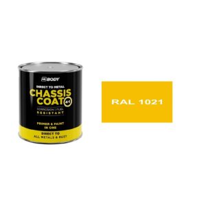 HB BODY 410 chassis coat, polomat - farba na kov a strechy 4 v 1 RAL 1021 750ml