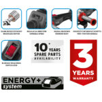 125mm bezkartáčová uhlová brúska Energy+ 0-9200/min-1, bez batérie 58GE142 – Obrázok 6