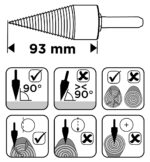 Vrták na štiepanie dreva SDS Plus, šesťhranný, 32 mm 54T426 – Obrázok 10